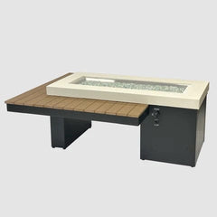 The Outdoor GreatRoom 64.5x48.25-Inch Uptown Linear Gas Fire Pit Table