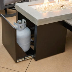 The Outdoor GreatRoom 64.5x48.25-Inch Uptown Linear Gas Fire Pit Table
