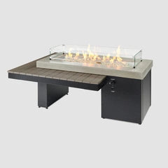 The Outdoor GreatRoom 64.5x48.25-Inch Uptown Linear Gas Fire Pit Table