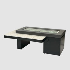 The Outdoor GreatRoom 64.5x48.25-Inch Uptown Linear Gas Fire Pit Table