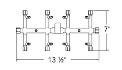 Warming Trends Crossfire 2.0 Universal Tree-Style Brass Gas Fire Pit Burner