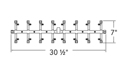 Warming Trends Crossfire 2.0 Universal Tree-Style Brass Gas Fire Pit Burner