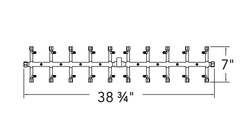 Warming Trends Crossfire 2.0 Universal Tree-Style Brass Gas Fire Pit Burner