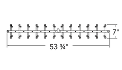 Warming Trends Crossfire 2.0 Universal Tree-Style Brass Gas Fire Pit Burner