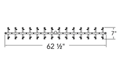 Warming Trends Crossfire 2.0 Universal Tree-Style Brass Gas Fire Pit Burner