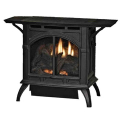 Empire 22" Spirit Cast Iron Direct Vent Gas Stove with Slope Glaze Burner and Log Set