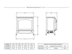 Empire 22" Spirit Steel Vent-Free Gas Stove with Contour Burner and Log Set