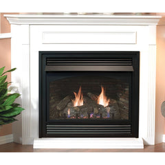 Empire 26" Lincoln Deluxe Vent-Free Gas Fireplace with Contour Burner and Mantel Combination