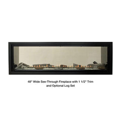 Empire 48" Boulevard Double-Sided Vent-Free Linear Gas Fireplace with Barrier