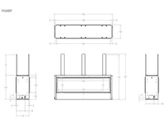 Empire 48" Boulevard Double-Sided Vent-Free Linear Gas Fireplace with Barrier