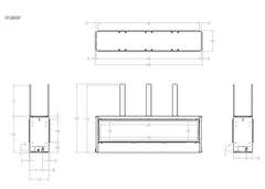 Empire 60" Boulevard Double-Sided Vent-Free Linear Gas Fireplace with Barrier and Remote Control