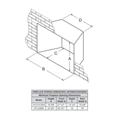 Empire 29" Loft Vent-Free Gas Fireplace Insert with Barrier and Black Liner