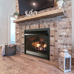 Empire 36" Lincoln Premium Peninsula Multi-Sided Vent-Free Gas Fireplace with Banded Brick Liner