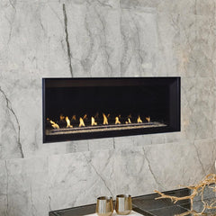 Superior 48-Inch VRL6048 Linear Electronic Ignition Vent-Free Gas Fireplace with Remote and Crushed Glass Media