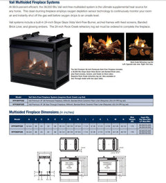 White Mountain Hearth 36" Vail Multi-Sided Peninsula Premium Vent-Free Fireplace with Banded Brick Liner