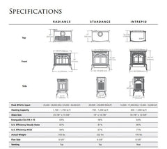 Vermont Castings Stardance Direct Vent Gas Stove with IntelliFire Touch Ignition System