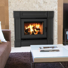 Superior 20-Inch WRT3920 Traditional High-Efficiency EPA Certified Wood Burning Fireplace with White Stacked Panel