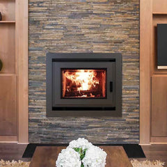 Superior 20-Inch WRT3920 Traditional High-Efficiency EPA Certified Wood Burning Fireplace with White Stacked Panel