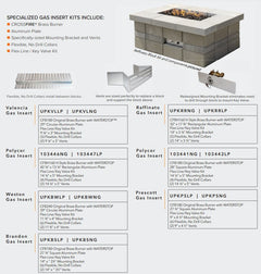 Warming Trends UPKRR Raffinato Specialty Paver Kit with Crossfire H-Style Brass Burner and Rectangular Aluminum Plate