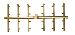 Warming Trends Crossfire 2.0 Universal Doube Tree-Style Brass Gas Fire Pit Burner Kit