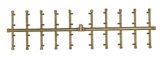 Warming Trends Crossfire 2.0 Universal Doube Tree-Style Brass Gas Fire Pit Burner Kit