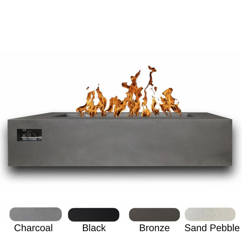 Warming Trends Aon Powder-Coated Steel Rectangular Fire Table
