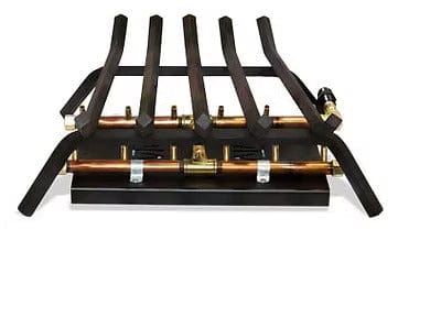 Warming Trends Outdoor Fireplace Kit For 24-Inch Opening With 120K BTU H-Style Crossfire Brass Burner