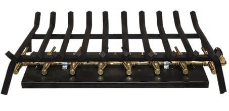 Warming Trends Outdoor Fireplace Kit For 48-Inch Opening With 290K BTU Tree-Style Crossfire Brass Burner