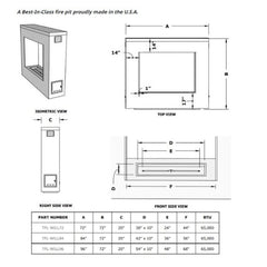 The Outdoor Plus TFL-WILL William Powder Coated Fireplace