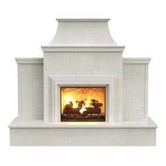 American Fyre Designs 127" Grand Petite Cordova Outdoor Gas Fireplace with Extended Bullnose Hearth