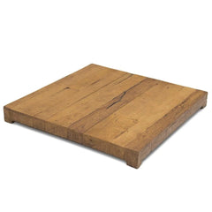 American Fyre Designs 44" Reclaimed Wood Contempo Square Chat Height Fire Table