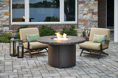 The Outdoor GreatRoom 48-Inch Beacon Round Chat Height Gas Fire Pit Table
