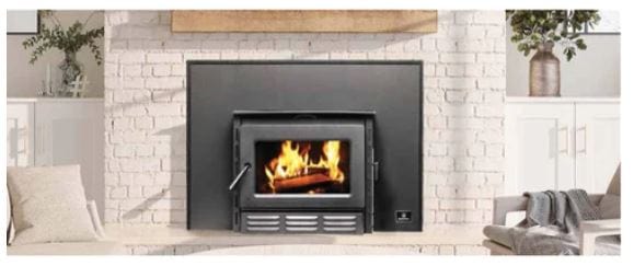 Breckwell 27.5" SW1.8 Wood Burning Fireplace Insert with Thermostat Blower