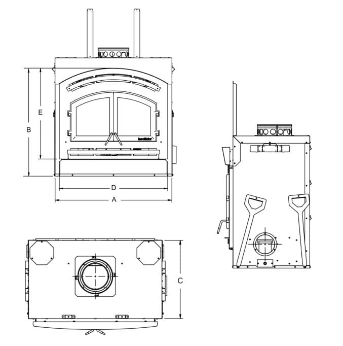 Heatilator Constitution 40 Traditional Wood Burning Fireplace Royal