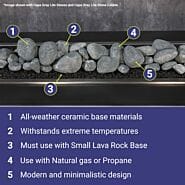 American Fire Glass AFG-LSTONE Lite Stone Cobble, 12 Stone Set