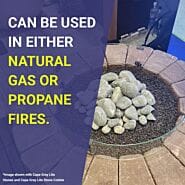 American Fire Glass AFG-LSTONE Lite Stone Cobble, 12 Stone Set