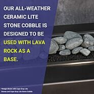American Fire Glass AFG-LSTONE Lite Stone Cobble, 12 Stone Set