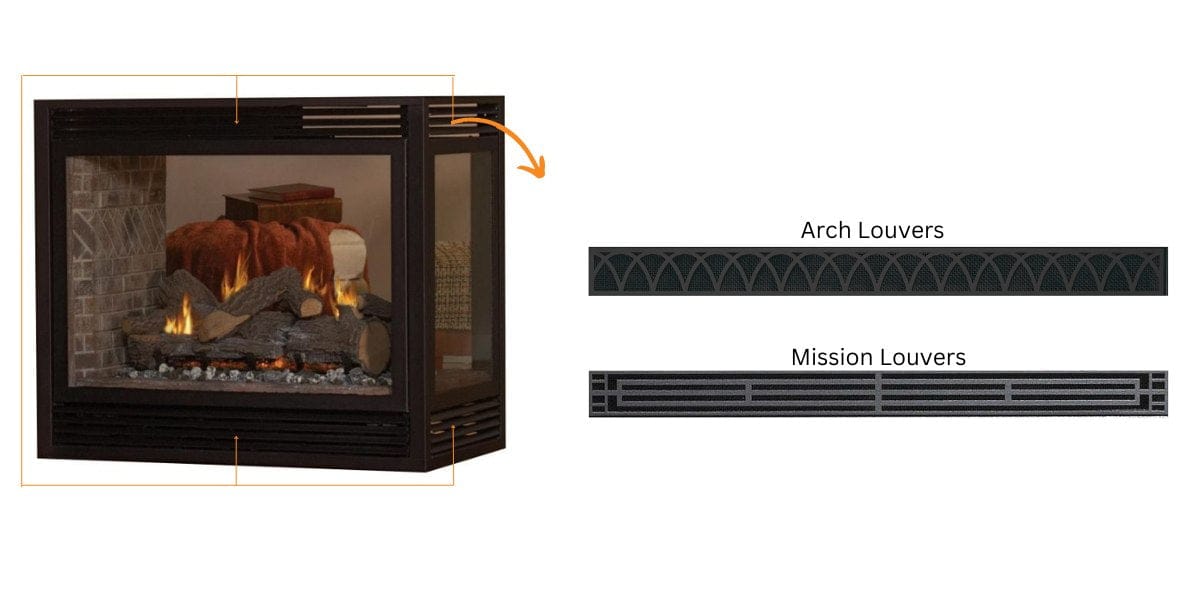 Empire 24" Elite Radiant Vented Burner with Gas Logs Sets