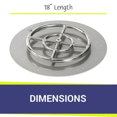 American Fire Glass Round Flat Pan with All Weather Electronic Ignition System