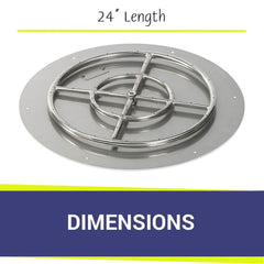 American Fire Glass Round Flat Pan with All Weather Electronic Ignition System