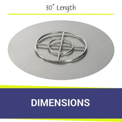 American Fire Glass Round Flat Pan with All Weather Electronic Ignition System
