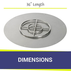 American Fire Glass Round Flat Pan with All Weather Electronic Ignition System