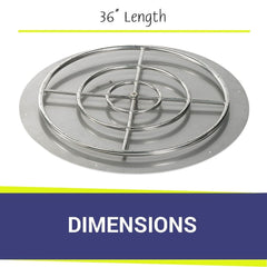 American Fire Glass Round Flat Pan with All Weather Electronic Ignition System, High Capacity