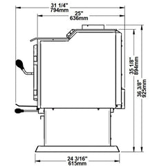 Drolet DB07300 HT-3000 High Efficiency Wood Burning Stove