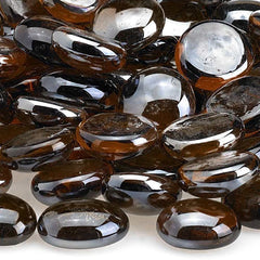 American Fire Glass FB-RBLST-10 1/2-Inch Fire Pit Glass Beads 10 Pounds, Root Beer