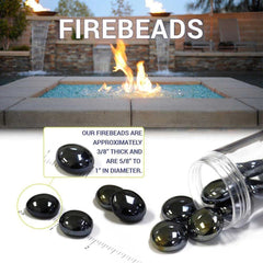 American Fire Glass FB-RBLST-10 1/2-Inch Fire Pit Glass Beads 10 Pounds, Root Beer