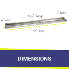 American Fire Glass Linear Channel Drop-In Pan with All Weather Electronic Ignition System