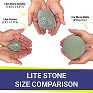 American Fire Glass AFG-LSTONE Lite Stone Cobble, 12 Stone Set