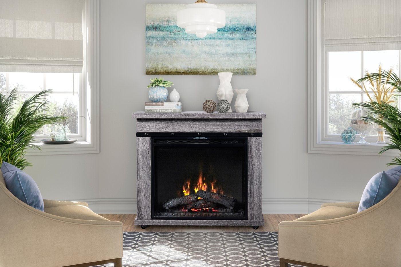 Dimplex 31-Inch Morgan Electric Fireplace Mantel with Electric Firebox