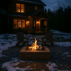 American Fire Glass Formation Creation Ceramic Sierra Birch Gas Fire Pit Logs, 9-Piece